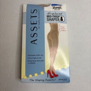 ASSETS by Sara‎ Blakely Nude Hi-Waist Mid-Thigh Shaper Size 4